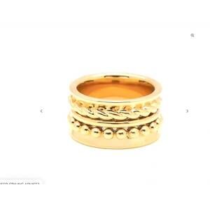 NEW SAHIRA women's taylor band ring in gold